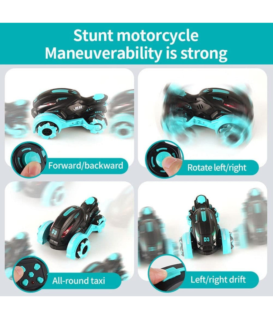 Motocicletta Acrobatica Telecomandata Con Effetto Sonoro Spruzzi D'acqua Q-d3         