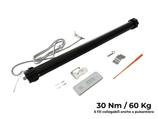 Motore radiocomandato per tapparelle con telecomando 60 kg - 30 nm