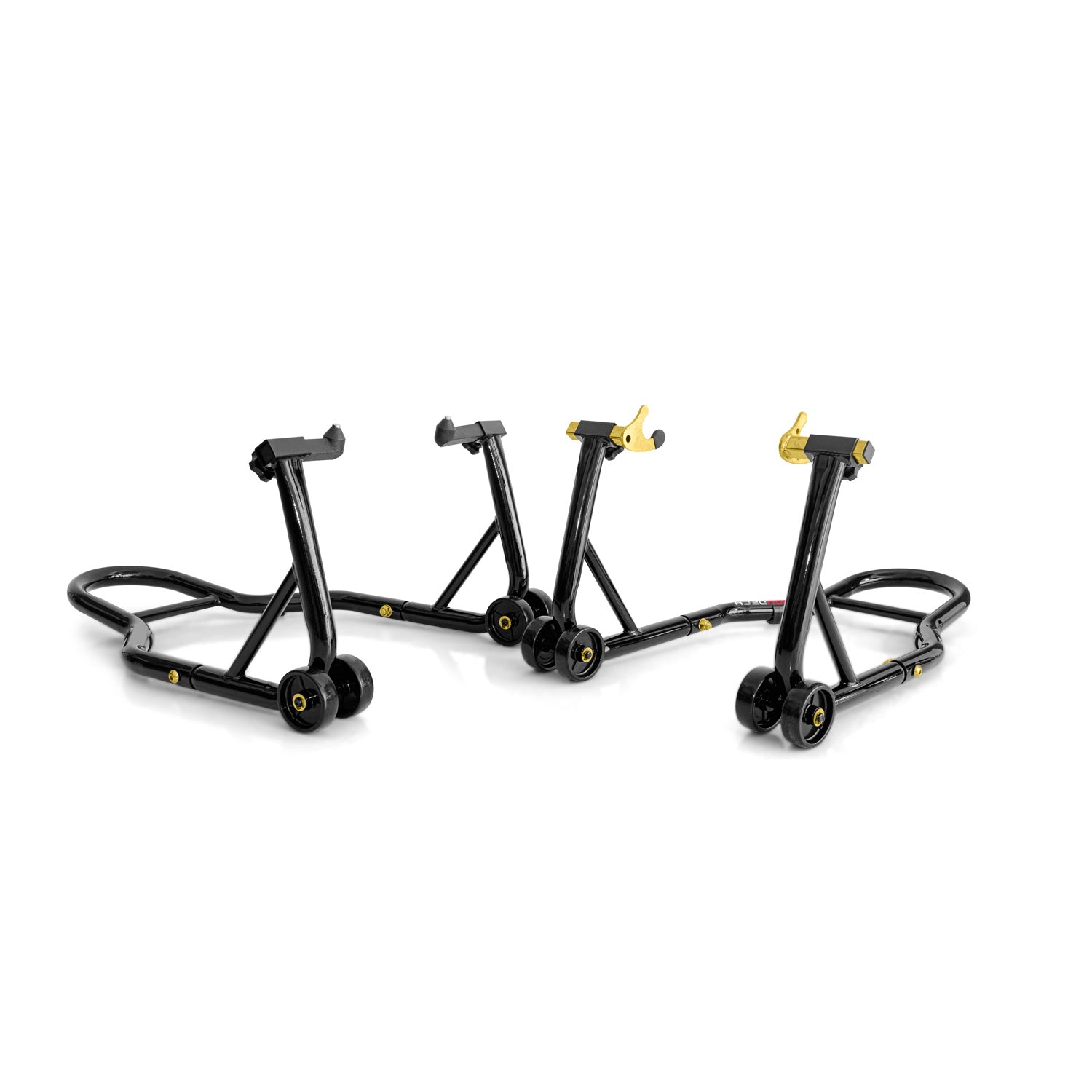 Motorlock - Coppia di supporti alzamoto anteriore e posteriore fino a 400kg - piastre regolabili