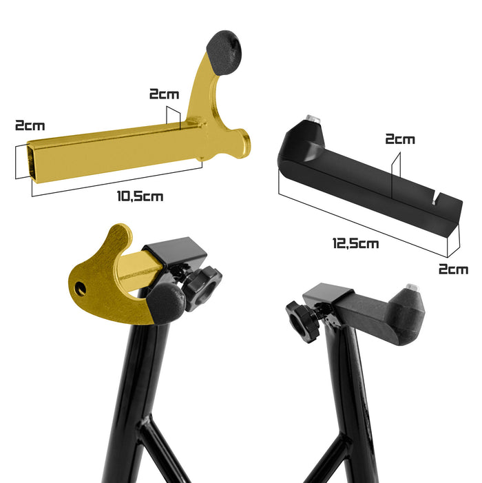 Motorlock - Coppia di supporti alzamoto anteriore e posteriore fino a 400kg - piastre regolabili
