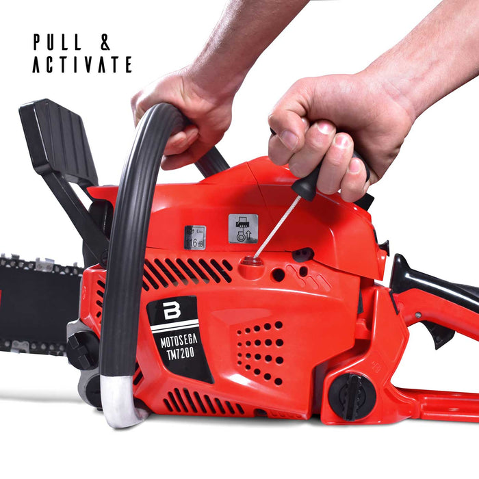 BOUDECH - Motosega 72cc 4,5cv con barra da 24” e catena da 3/8