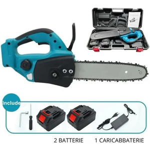 Motosega a Batteria per Potatura, Sega Elettrica 12 Pollici, con 2 Batterie