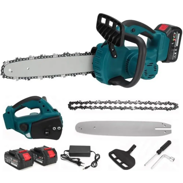 Motosega a Batteria per Potatura, Sega Elettrica 12 Pollici, con 2 Batterie