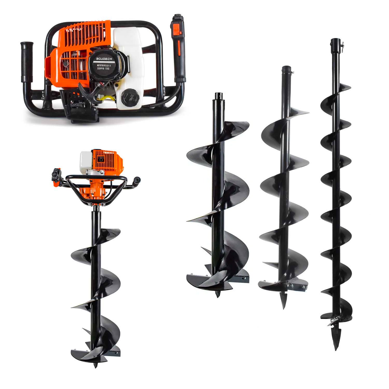 Mototrivella a scoppio da 75cc con 3 punte da 100/150/200mm