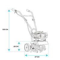 Tukang-52 Motozappa Motocoltivatore A Scoppio A 2 Tempi Da 52Cc