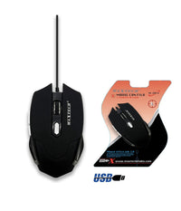 Mouse Da Gioco Gaming Per Computer Pc Cavo Usb 2.0 Filo 1.2 Mt Tasti Maxtech M-z014         