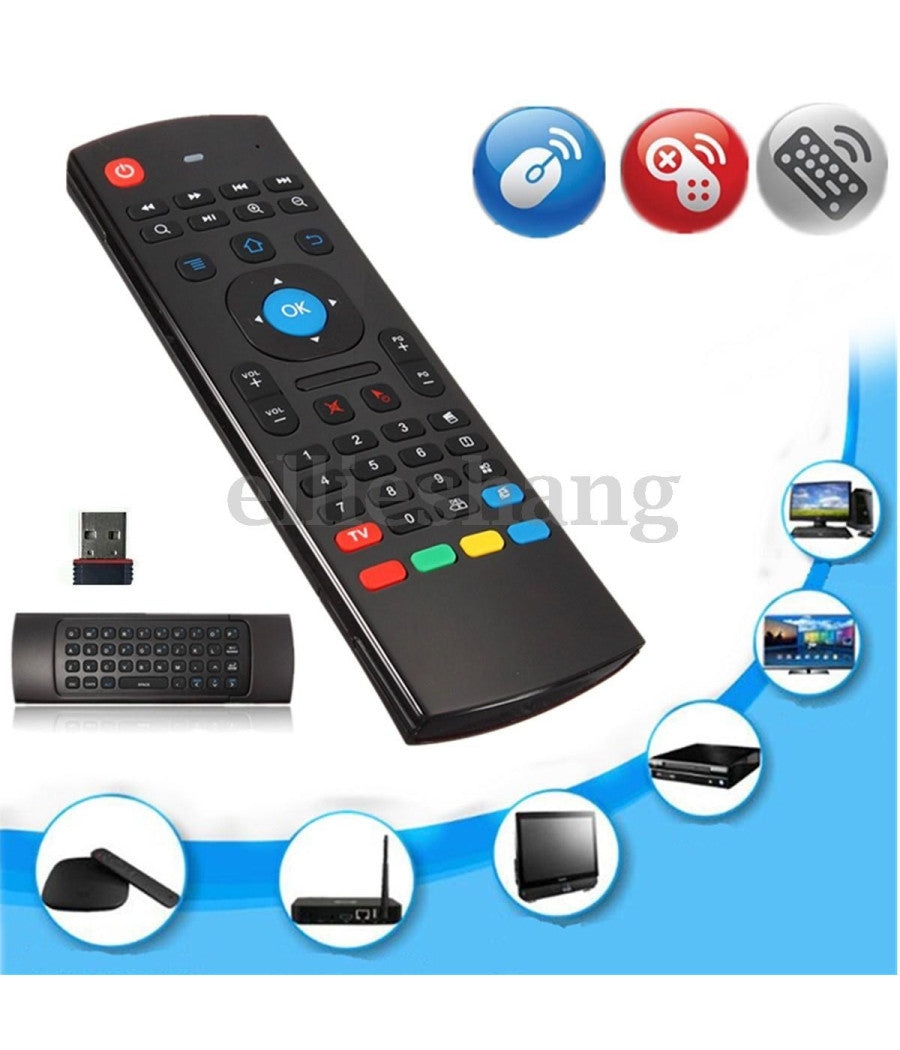 Mouse E Tastiera Telecomando Per Android Tv Box Mx 3 U5e7 2.4ghz Senza Fili         