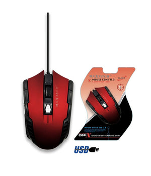 Mouse Gaming Con Cavo Usb Ottico Mini Con Filo Per Computer Pc Da Gioco Maxtech M-z017         