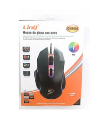 Mouse Gaming Da Gioco Con Filo Usb 2.0 Dpi Regolabile 4800dpi 7 Luci Rgb Gm8006         
