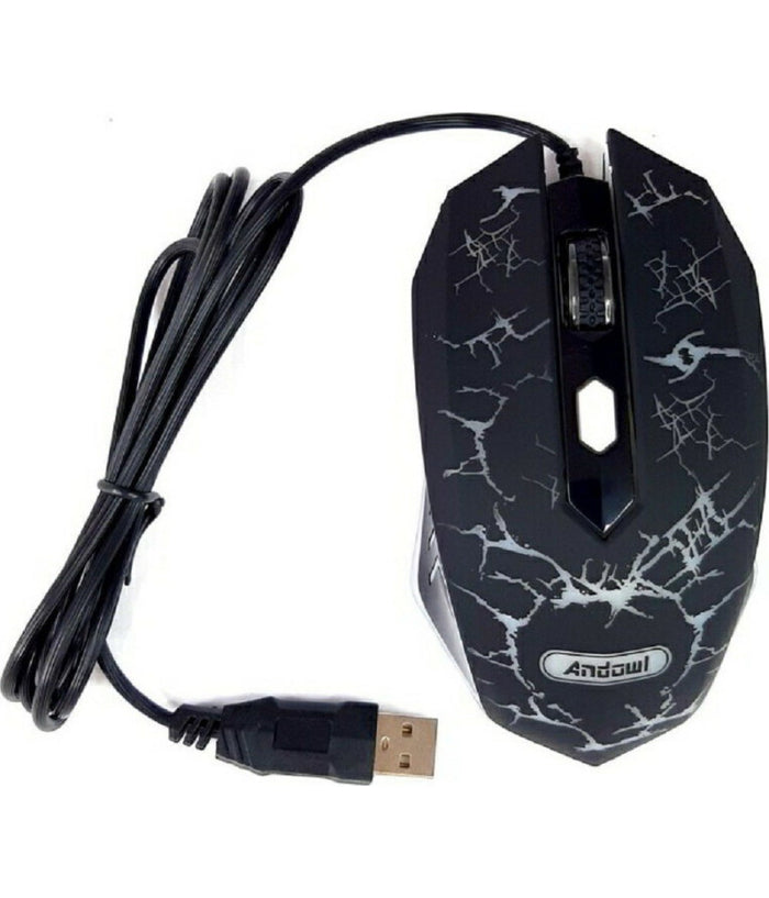 Mouse Gaming Da Gioco Q-t39 Cablato Usb Led 4200dpi Ad Alte Prestazioni Velocità          