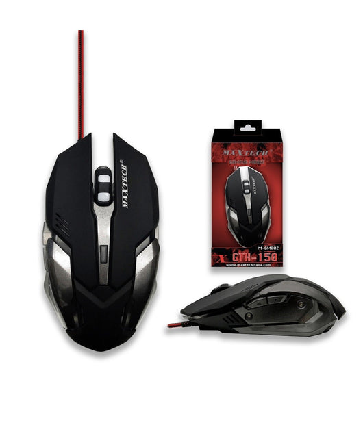 Mouse Gaming Per Pc Computer Tasti Luminosi Led Cursore Da Gioco Maxtech M-gm002         