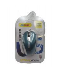 Mouse Ottico Con Cavo Usb Silenzioso Cablato Per Computer Pc Notebook Qm80         