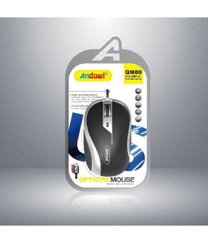 Mouse Ottico Con Cavo Usb Silenzioso Cablato Per Computer Pc Notebook Qm80         