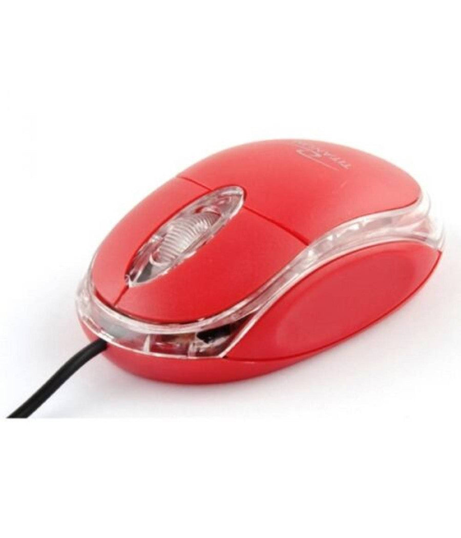 Mouse Ottico Con Filo Usb 3.0 Con Led Rosso Compatto Pc Notebook Netbook         