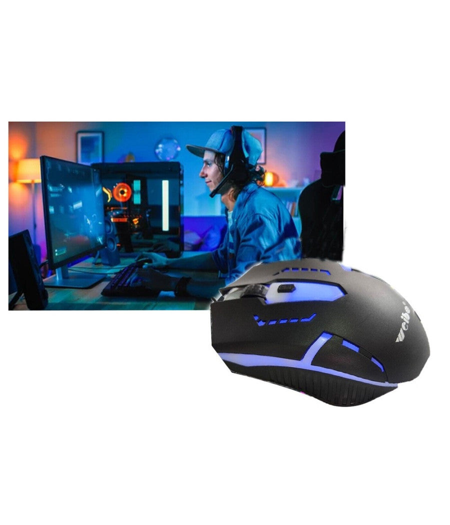 Mouse Ottico Rgb Gaming Illuminato Led 2 Pulsanti Ingresso Usb Led Gaming M-39         
