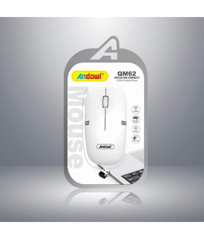 Mouse Ottico Senza Fili Wireless 2.4ghz Ricetrasmettitore Usb Per Computer Qm62         