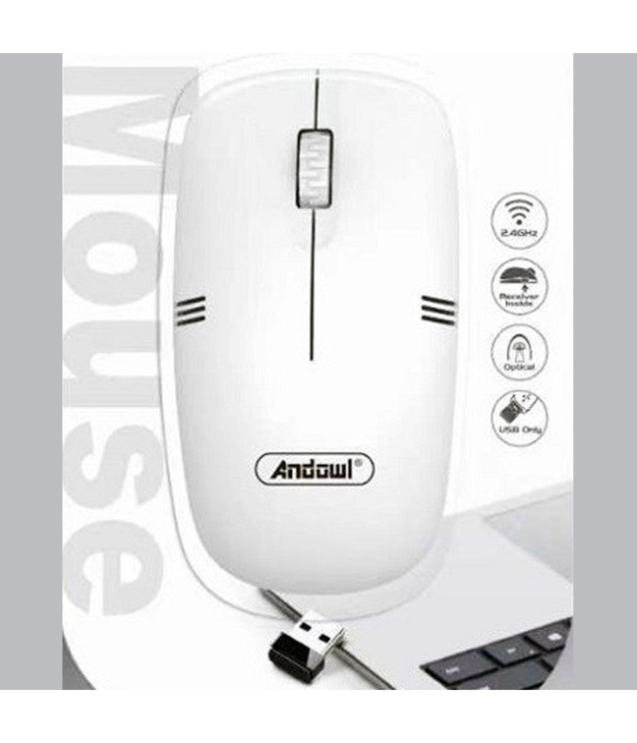 Mouse Ottico Senza Fili Wireless 2.4ghz Ricetrasmettitore Usb Per Computer Qm62         