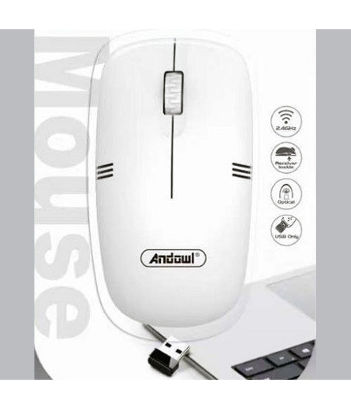 Mouse Ottico Senza Fili Wireless 2.4ghz Ricetrasmettitore Usb Per Computer Qm62         