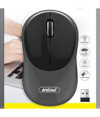 Mouse Ottico Senza Fili Wireless Usb 3200 Dpi 2,4ghz Ergonomico Vari Colori Qm64         