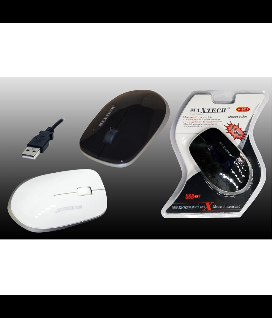 Mouse Ottico Usb 2.0 2.4 Ghz Per Computer Pc Portatile Notebook Maxtech M-z011f         