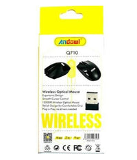 Mouse Ottico Wireless Q710 Senza Fili Usb Per Notebook Pc Computer 1200dpi 2,4ghz         