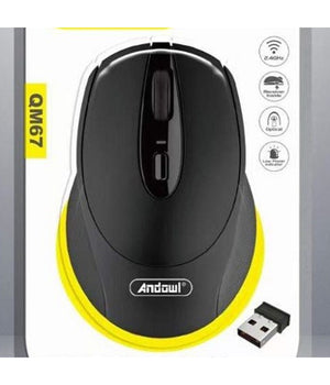 Mouse Senza Fili Sensore Ottico Wireless 2.4ghz Distanza 6/10 Metri Per Pc Qm67         