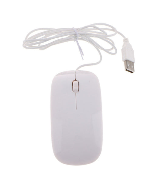 Mouse Ultra Sottile Slim Cavo Usb 2.0 800-1600dpi Pc Notebook Plug&play         