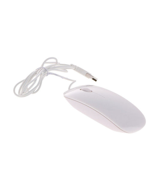 Mouse Ultra Sottile Slim Cavo Usb 2.0 800-1600dpi Pc Notebook Plug&play         
