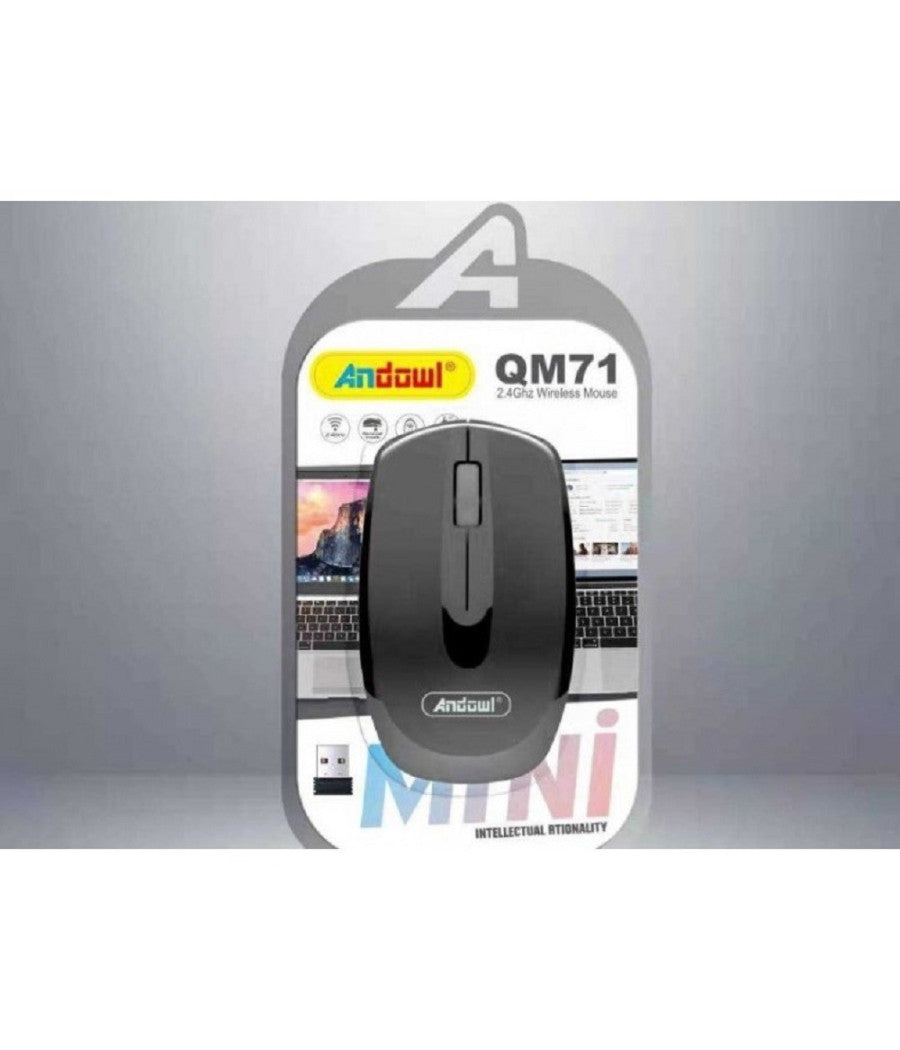 Mouse Usb Ottico Raggio Fino A 10m Wifi Wireless 2.4ghz 1000 Dpi Per Pc Qm71         