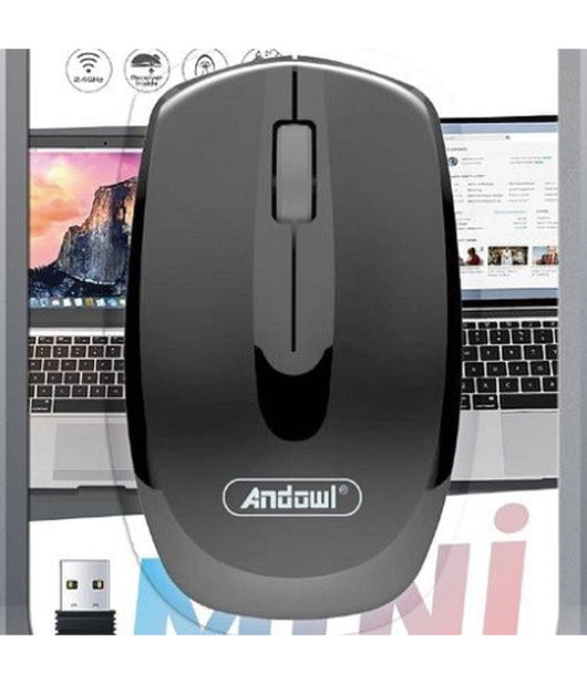 Mouse Usb Ottico Raggio Fino A 10m Wifi Wireless 2.4ghz 1000 Dpi Per Pc Qm71         
