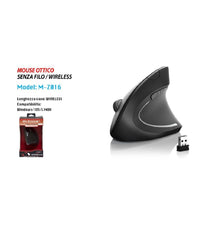 Mouse Verticale Ergonomico Ottico Wireless Senza Fili Pc Notebook Maxtech M-z016         
