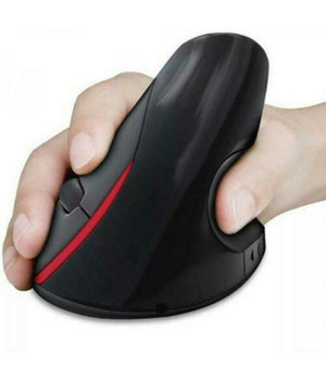 Mouse Verticale Wireless Ergonomico Polso Gomito Tennista Tunnel Carpale 6 Tasti         
