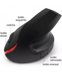 Mouse Verticale Wireless Ergonomico Polso Gomito Tennista Tunnel Carpale 6 Tasti         