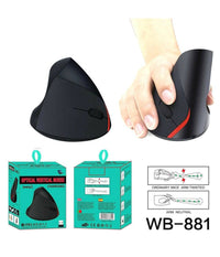 Mouse Verticale Wireless Ergonomico Polso Gomito Tennista Tunnel Carpale 6 Tasti         