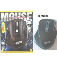 Mouse Wireless Ottico Professionale Ergonomico 2400dpi Dongle Usb Per Pc Q-m2000         