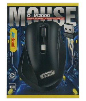 Mouse Wireless Ottico Professionale Ergonomico 2400dpi Dongle Usb Per Pc Q-m2000         