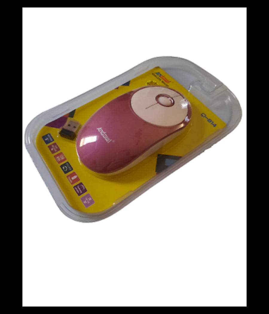 Mouse Wireless Ottico Senza Fili Usb Notebook Pc Computer 1200 Dpi 2,4ghz Q-814         