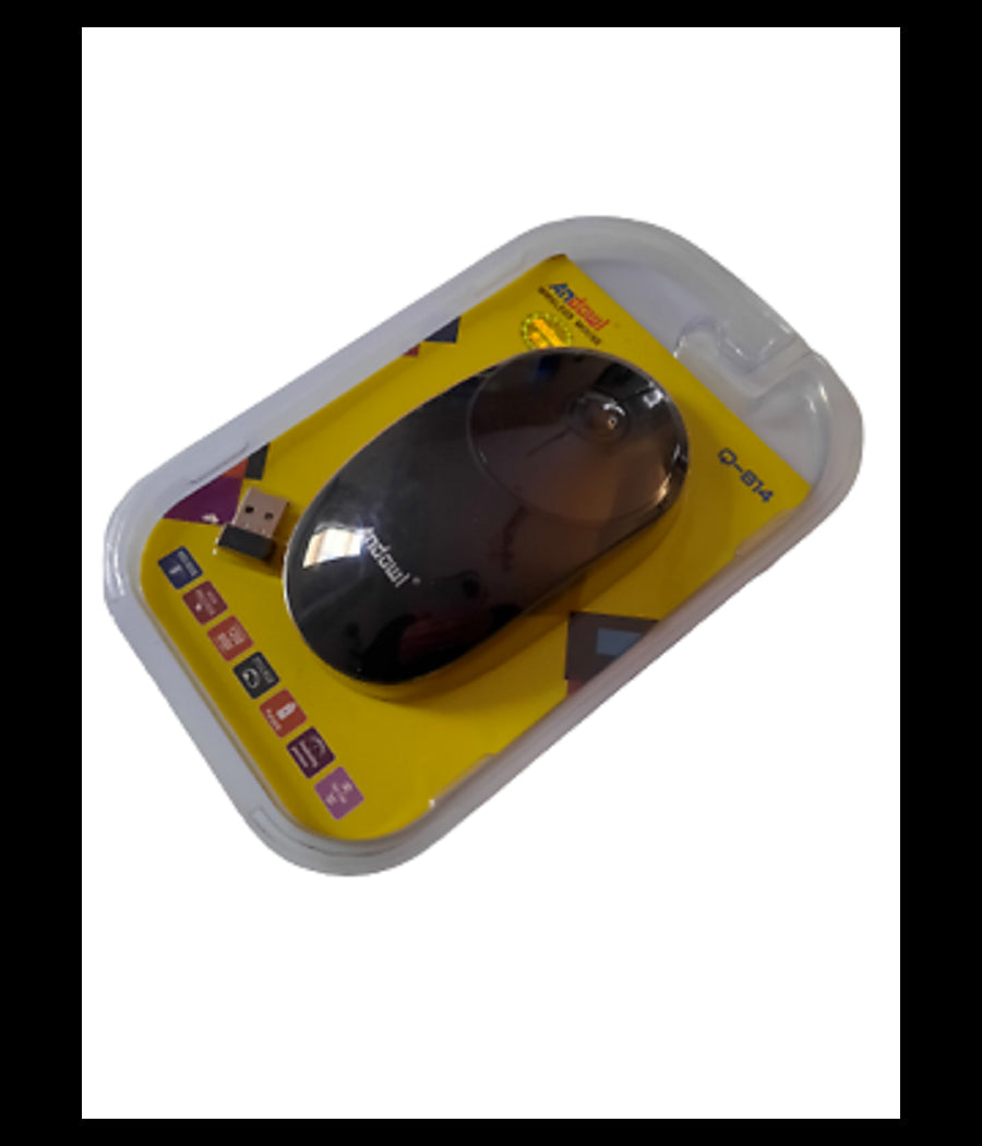 Mouse Wireless Ottico Senza Fili Usb Notebook Pc Computer 1200 Dpi 2,4ghz Q-814         