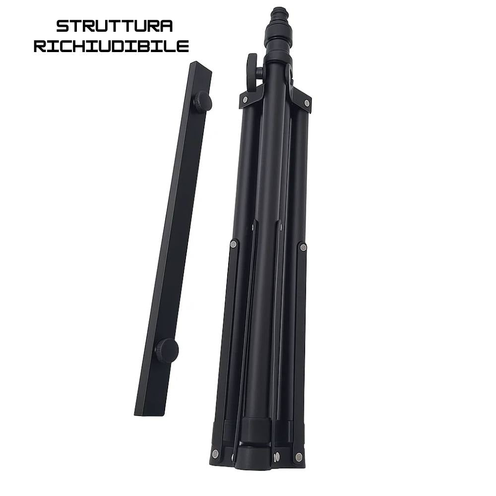 Ecova 25029 treppiede in ferro per proiettori led con foro installazione 5mm