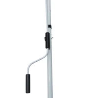 Tenda da Sole da Esterno 2x1.5m a Rullo con Manovella, Altezza e Angolazione Regolabile, Grigio