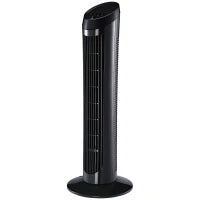 Ventilatore a Torre con Funzione Oscillante, 45W, 3 Modalità, Plastica ABS, 27x27x75cm, Nero