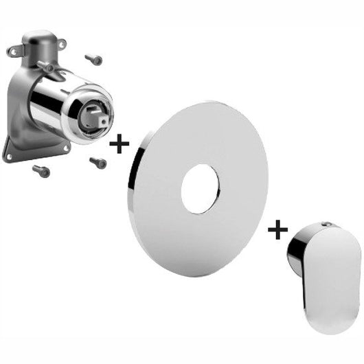 Rubinetto miscelatore set esterno incasso doccia CABOX010 Cromato