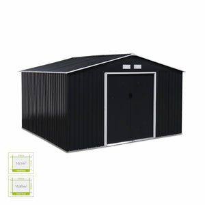 Capanno da giardino in metallo, 10.85m², antracite