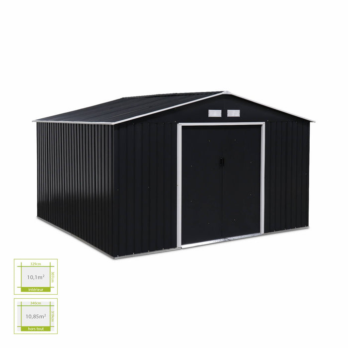 Capanno da giardino in metallo, 10.85m², antracite