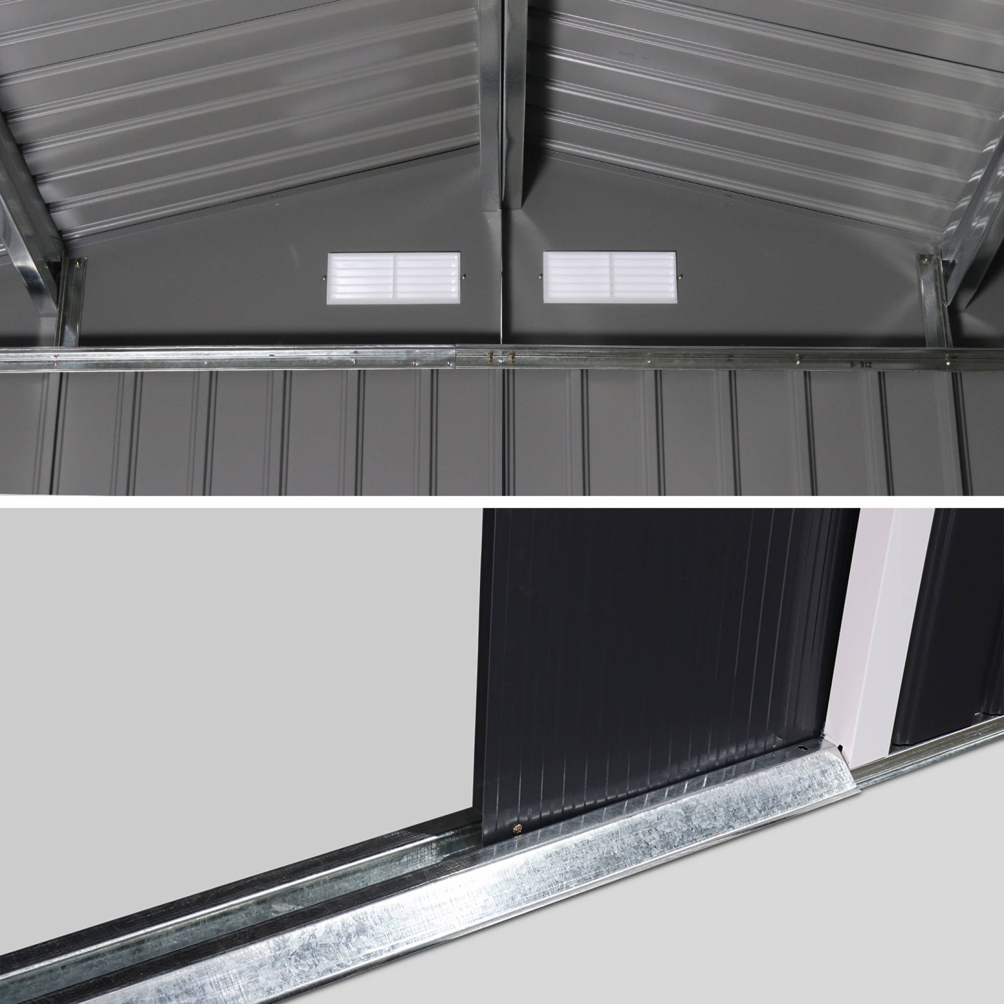 Capanno da giardino in metallo, 10.85m², antracite