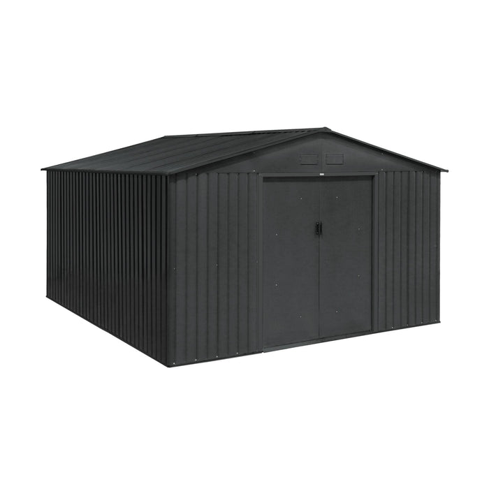 Capannone da giardino in metallo di 12,99 m², antracite