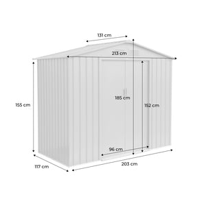 Riparo da giardino 2,71m² con kit di ancoraggio, beige