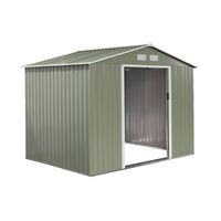 Casetta da giardino in metallo con kit di ancoraggio, 5.9m², verde e