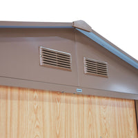 Casetta da giardino in metallo con kit di ancoraggio, 5.9m², quercia