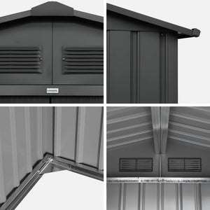 Capannone da giardino in metallo, 7.06m², antracite